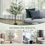 thumbnail of HOMCOM olivo artificial 120 cm planta artificial decorativa grande árbol artificial de interior con 20 aceitunas decoración para hogar oficina verde