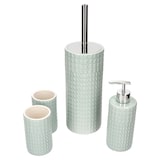 thumbnail of 4tlg Badezimmer Set LENORA Mintgrün 1x Toilettenbürste, 1x Seifenspender & 2x Becher – 2x 24224, 1x 24225 & 1x 24226