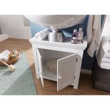 thumbnail of Design Waschbeckenunterschrank WL1.350 Badunterschrank mit 2 Türen Weiß, Kleiner Schrank Badezimmer 57 cm Breit, Badschrank Waschbecken Stehend, Bad