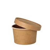 thumbnail of PAPSTAR 500 Suppenbecher, Pappe rund 230 ml Ø 9,8 cm · 6 cm braun "100% Fair"