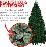 thumbnail of Albero Di Natale 240 Cm Con Sacca 1516 Rami Foltissimo Rami A Gancio Base A Croce In Metallo Doppia Foglia Colorata In PVC (240 Cm, 1516 Rami)