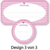 thumbnail of Sticker auf Rolle Motiv Homemade 6 Motive rechteckig & rund bunt 50 Stück