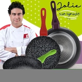 thumbnail of San Ignacio - Set aus 3 Pfannen Ø20/24/28 cm aus geschmiedetem Aluminium mit Küchenutensilien für Kroquetas in Blau