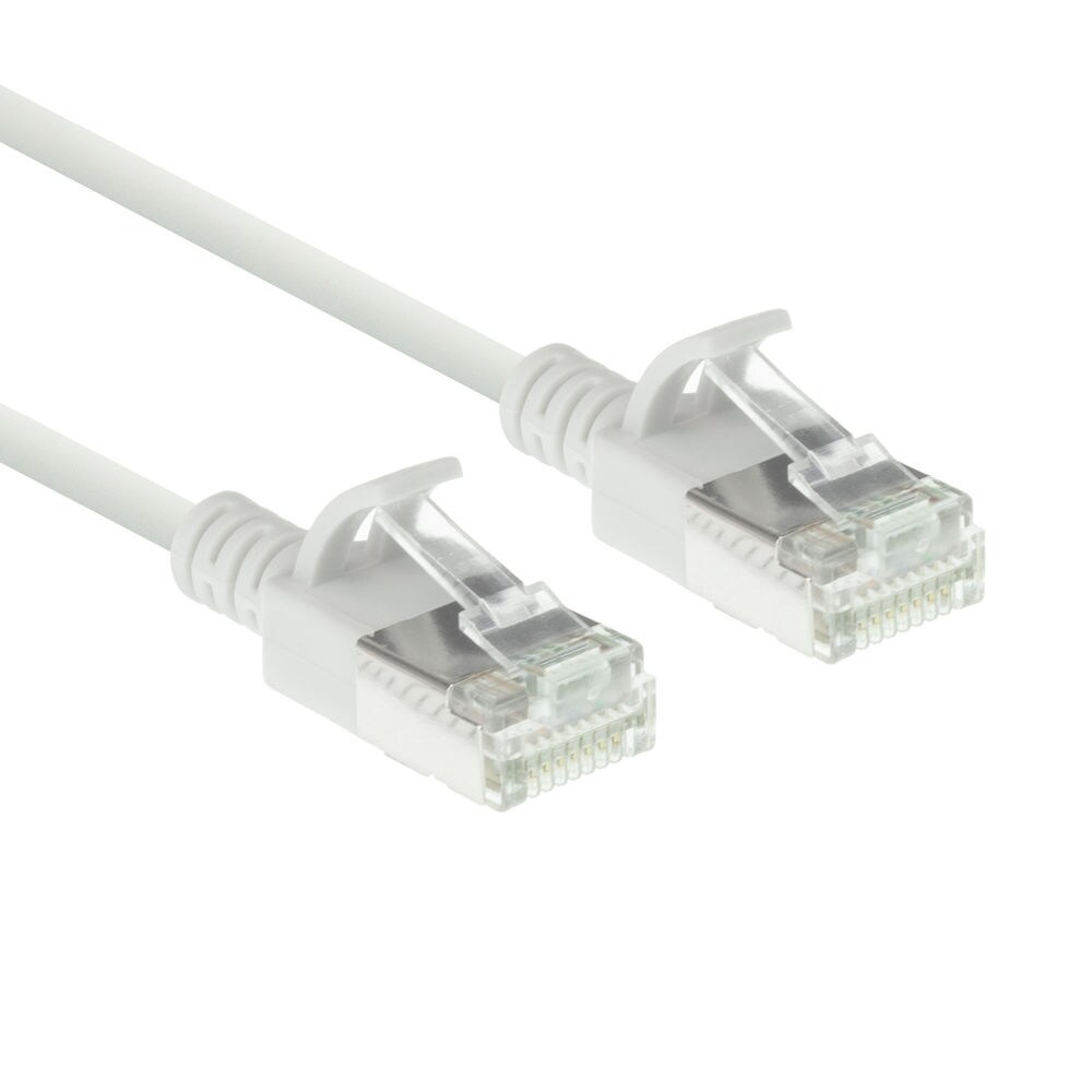 ACT DC6907 LSZH U/FTP CAT6A Datacenter Slimline Patchkabel Snagless | RJ45 Connectoren | Wit | 7 meter