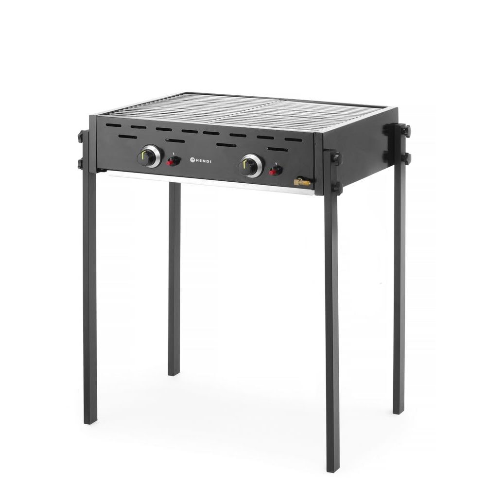 HENDI Gasgrill Roast-Master Pro Schwarz,  Schwarz, 11,6kW, 790x560x(H)900mm