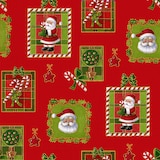 thumbnail of Clairefontaine Geschenkpapier Alliance 60g, Rolle 50x0,70m, Weihnachtsmann Mosaik - Rot 211302C