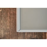 thumbnail of KAWOLA Lowboard EMMA TV-Board Kunstleder grau Fuß Edelstahl gebürstet