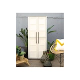 thumbnail of Armoire de rangement haute 2 portes 3 étagères - 70 x 39 x 165 cm - Armoire Intérieur/Exterieur Résistante INTEC