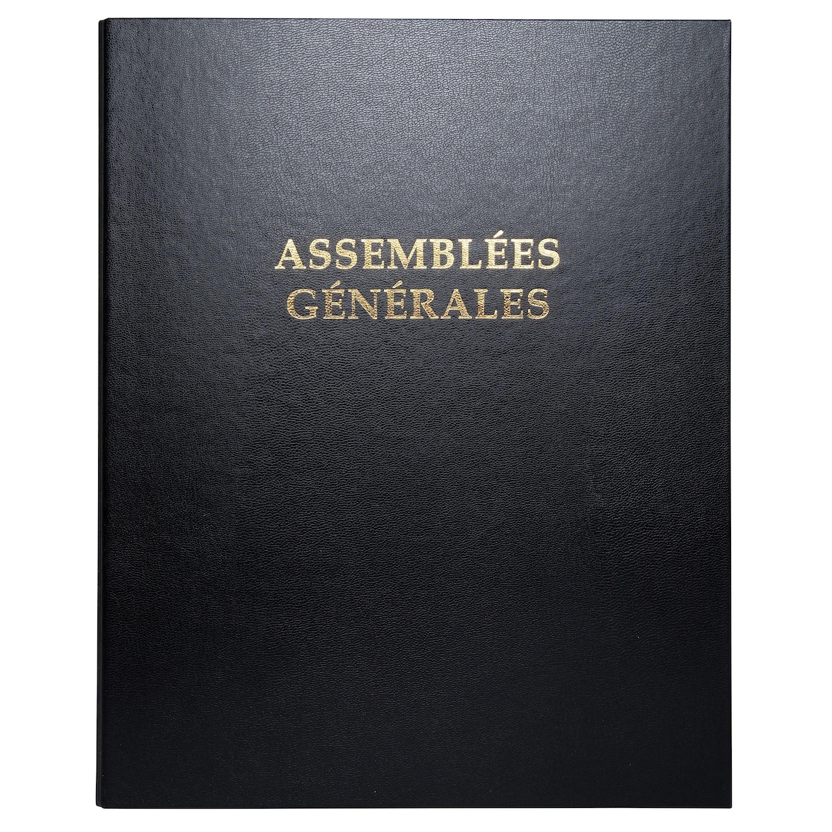 Exacompta - Réf. 4606E - 1 Classeur ASSEMBLÉES GÉNÉRALES avec recharge de 100 feuillets - 4 anneaux - 32x26cm - Noir