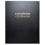 thumbnail of Exacompta - Réf. 4606E - 1 Classeur ASSEMBLÉES GÉNÉRALES avec recharge de 100 feuillets - 4 anneaux - 32x26cm - Noir