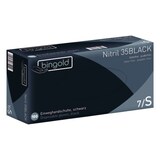 thumbnail of BINGOLD Nitril 35BLACK Einweghandschuhe Schwarz puderfrei 100 Stück : S