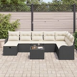 thumbnail of vidaXL Garten-Sofa-Set 9 pcs Schwarz und Creme 287,5 x 177,5 x 85 cm