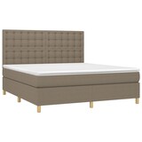 thumbnail of vidaXL Boxspringbett mit Matratze & LED Taupe 160x200 cm Stoff