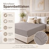 thumbnail of Microfaser Marke Spannbettlaken  90 - 100 x 200 cm + 30 cm Grau