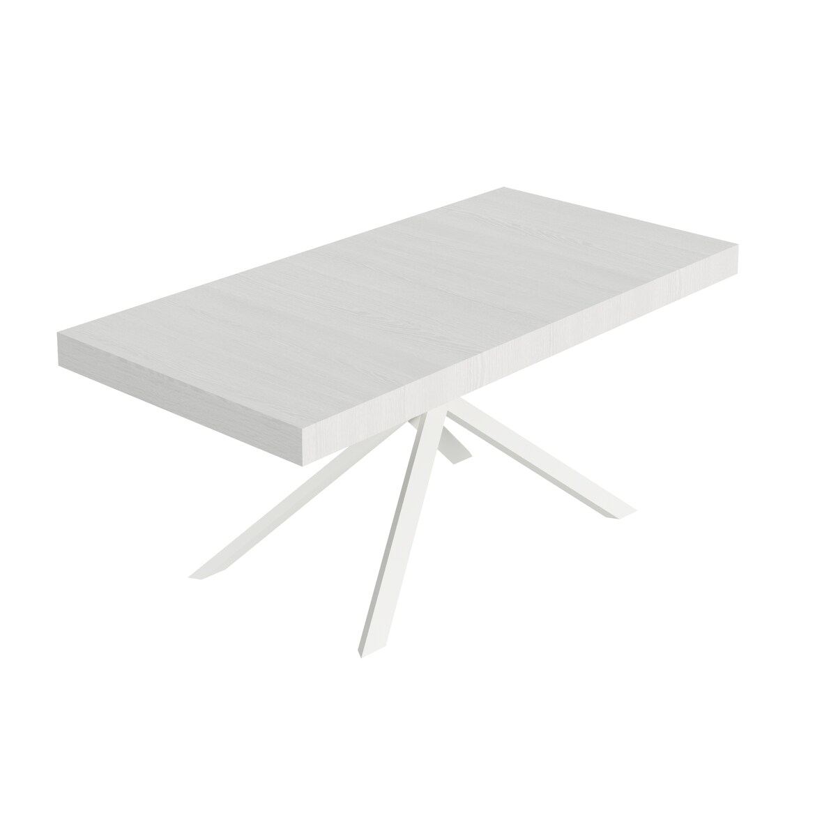 Itamoby Tavolo allungabile 90x200/460 cm Niket bianco frassino gambe bianche