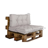 thumbnail of Lot coussins extérieur pour palette gris galet 120x80 Imperméables Anti-UV DECOARTS