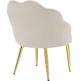 thumbnail of tectake Sillón de cóctel HELLEN, acolchado con tapizado de terciopelo  Crema/Oro