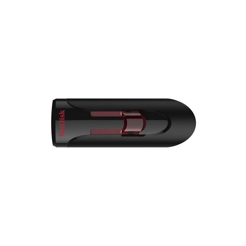 SanDisk UFM 64GB USB CRUZER GLIDE 3.0 USB-Stick USB Typ-A 3.2 Gen 1 (3.1 Gen 1) Schwarz, Rot