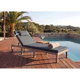 thumbnail of Poly-Rattan Sonnenliege HWC-A51, Relaxliege Gartenliege Liege ~ Premium grau, Kissen dunkelgrau
