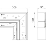 thumbnail of OBO Bettermann Flachwinkel GS-DFF90170RW 6278330
