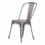 thumbnail of Lot de 4 chaises en métal brut aspect galvanisé - Style industriel