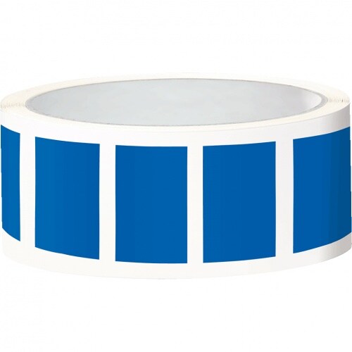 Aufkleber I Etikett, eckig, beschriftbar, blau, Folie, selbstklebend, 50x25mm, 100/Rolle