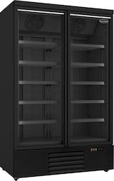 thumbnail of Tiefkühlschrank RHINO auf Rollen | 2x Glastür + LED | 1000 Liter, HxBxT 199,7x125,3x71cm | -18/-22°C | Schwarz + CHEFGASTRO Geschirrtuch