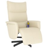 thumbnail of vidaXL Massagesessel mit Fußteil Creme Kunstleder