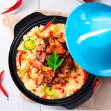 thumbnail of Tajine électrique Avec Pot En Terre Cuite Kjine_3 Bleu Kitchencook