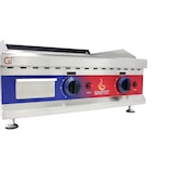 thumbnail of Gasfrit – Hardchroom roestvrijstalen gasplaat voor industrieel gebruik in restaurant 800 x 575 x 365 mm 6 kW