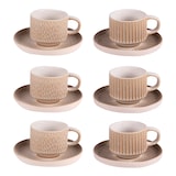 thumbnail of Coffret de 6 tasses à café avec sous tasses Miyaki 9 cl -  Crème / Ivoire Rond Grès Table Passion 9.00x6.00 cm
