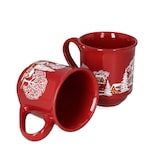 thumbnail of 3160100 - 6er Set Glühweinbecher in dunkelrot mit Weihnachtslandschaft 0,2L geeicht