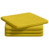 thumbnail of vidaXL Zitkussens 4 pcs Geel 40 x 40 x 3 cm Fluweel