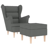 thumbnail of vidaXL Sessel mit Fußhocker Dunkelgrau Stoff