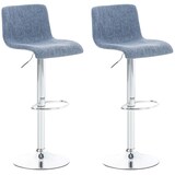 thumbnail of 2er Set Barhocker Hover Stoff blau/chrom