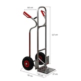 thumbnail of PROREGAL Alu-Sackkarre RAGNAR mit klappbarer Schaufel, Treppenrutsche & pannensichere PU-Bereifung, Traglast 250kg, Transportkarre Staplerkarre