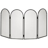 thumbnail of Parascintille pieghevole a 4 ante in ferro battuto per camini e caminetti