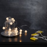 thumbnail of LED Lichterkette Kugeln 15 leuchtende Bälle Eisglas Bruchglas Optik