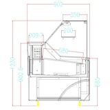 thumbnail of Kühlvitrine WESLEY 1.3 HxBxT 123x134x90,2cm | + CHEFGASTRO Geschirrtuch