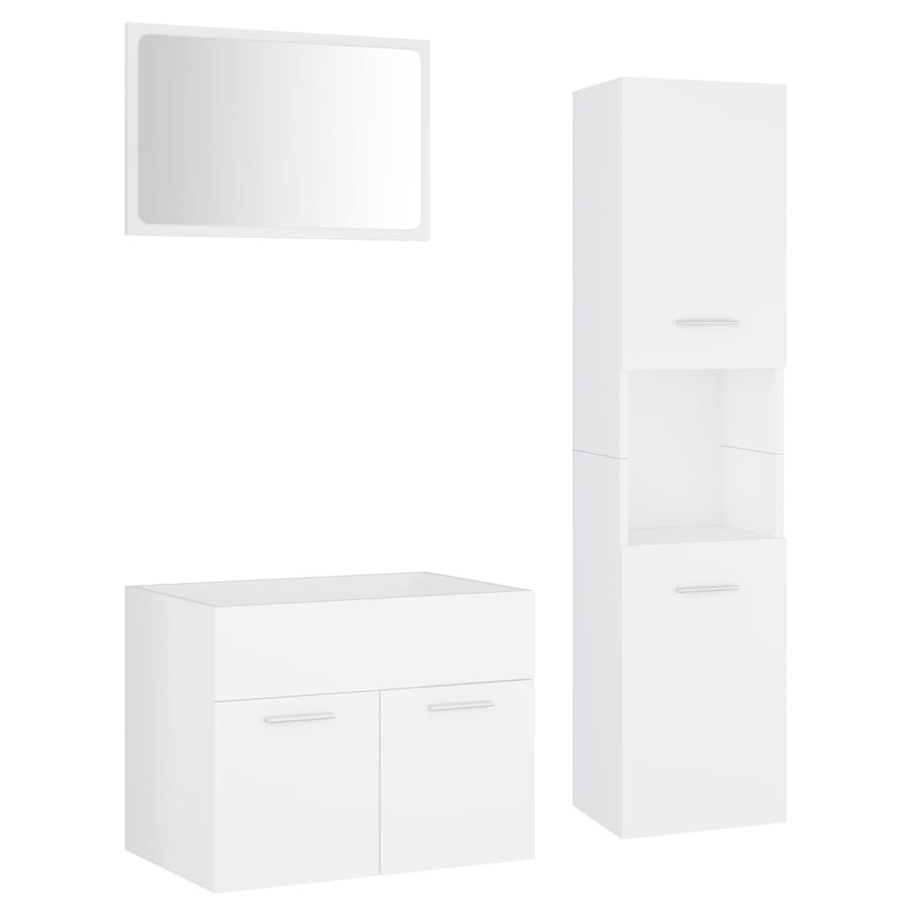 vidaXL Badmöbel-Set Weiß Holzwerkstoff 38,5x60x46cm