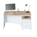 thumbnail of Mesa Escritorio Argon 74x136x67 Cm Blanco Artik Y Roble