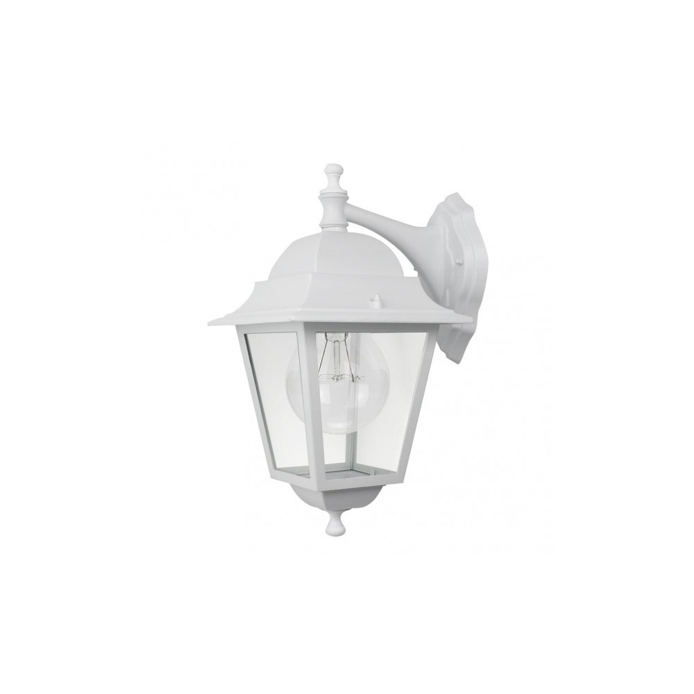 Aplique blanco SPICA en aluminio y cristal, IP 44, Fabrilamp