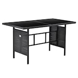 thumbnail of SVITA MADISON polyrattan dining set tuinmeubelset rotan lounge hoekbank zwart