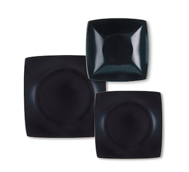 Excelsa vajilla de 18 piezas Eclipse de cerámica negra