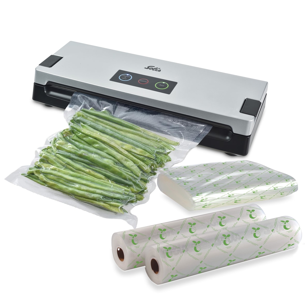 Solis Vakuumiergerät für 30 cm Beutel, Set inkl. 50 Beutel & 2 Rollen