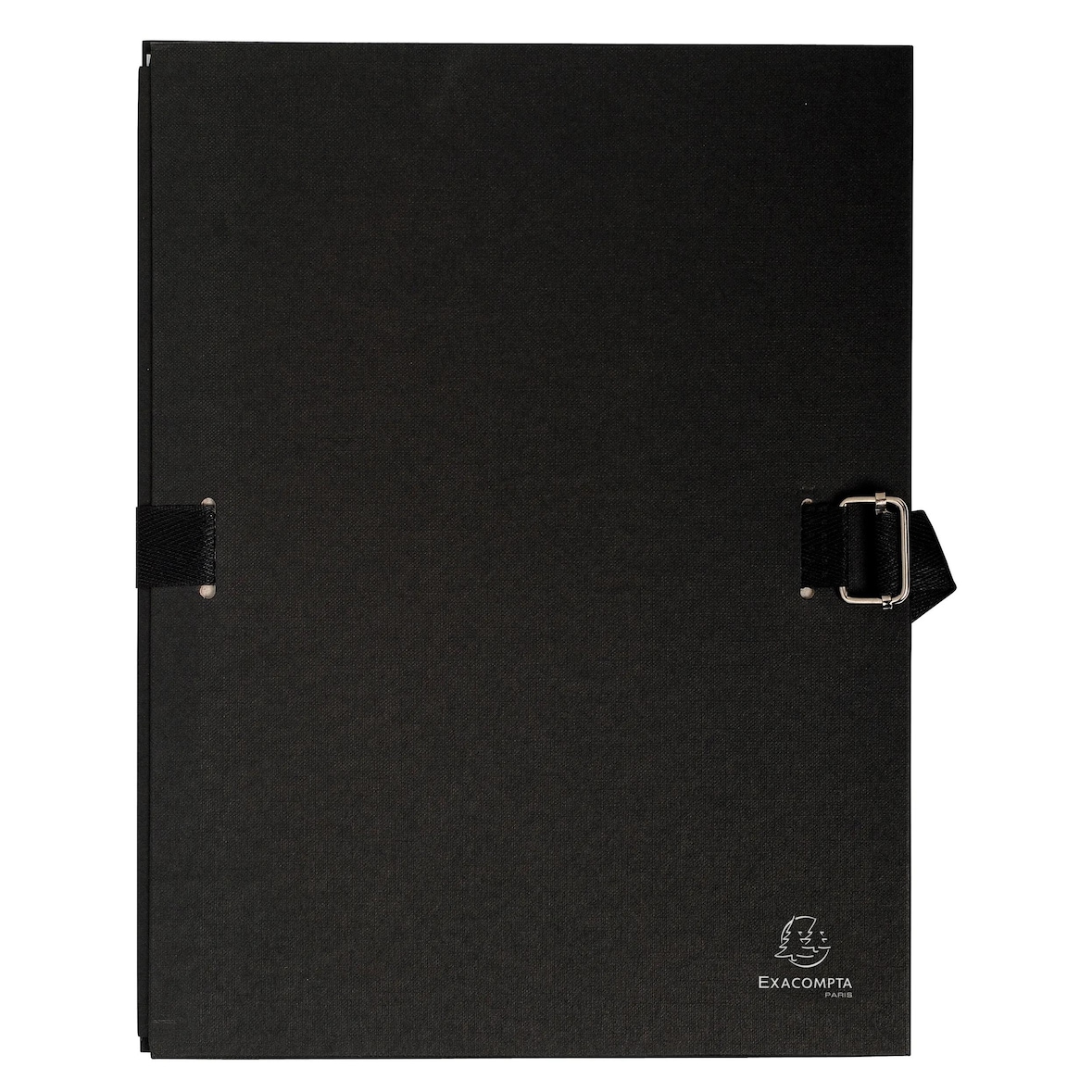 Exacompta - Réf. 223265E - Carton de 10 Chemises dos extensible avec rabat papier - 24x32cm - Noir