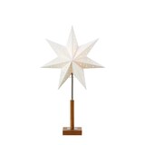 thumbnail of Markslöjd-SOLVALLA MINI Standstern weiss, 7 Zacken mit Holzfuß 10x10x2,5cm, Höhe 55 cm, ø 35 Zuleitung mit EIN/ AUS- Schalter, E14, 230V,MPN706041