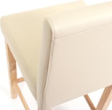 thumbnail of 2er-Set Barhocker Barstuhl M37 Kunstleder ~ creme, helle Füße