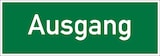 thumbnail of Rettungszeichen, Wortschild Ausgang - 400x140 mm Folie selbstklebend, nachleuchtend