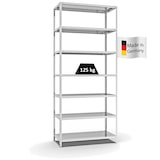 thumbnail of PROREGAL Fachbodenregal Schraubsystem | Grundregal | HxBxT 300x130x60cm | 7 Ebenen | Fachlast 125 kg | Beidseitig nutzbar | Lichtgrau